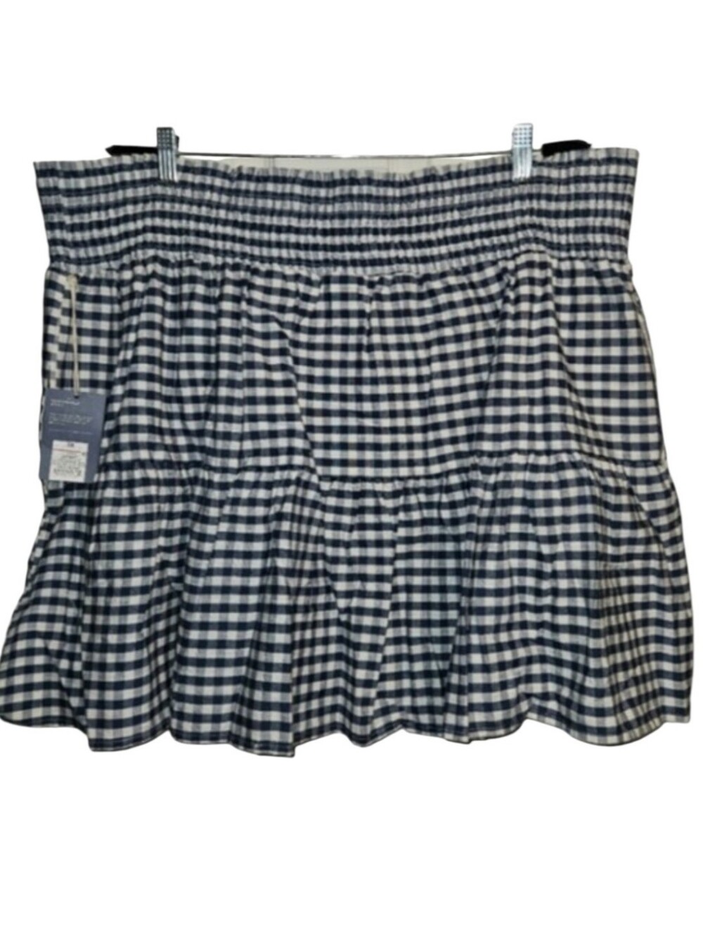 NWT! 3X Skirt Universal Thread Gingham Navy White Women's Plus Size NEW